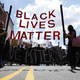 Demonstrators march during a Michael Brown memorial protest in Brooklyn, N.Y., on Aug. 9, 2015.
KENA BETANCUR/AFP/Getty Images